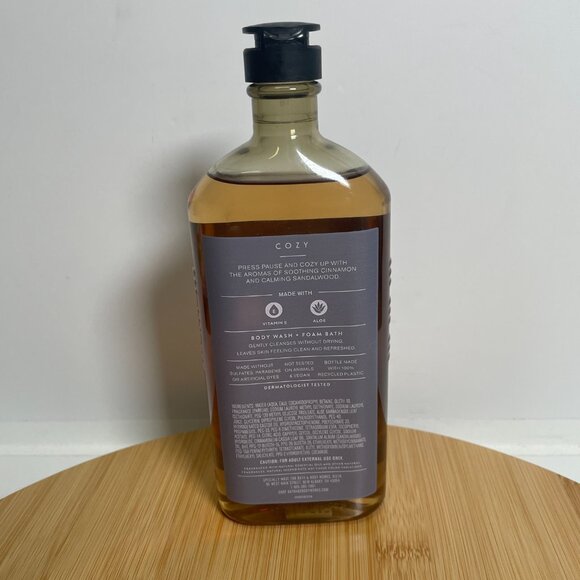 Bath & Body Works Aromatherapy Cozy Cinnamon Sandalwood Body Wash Foam Bath - Picture 3 of 5